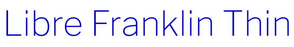 Libre Franklin Thin шрифт